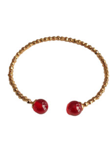 Yellow Gold Bracelet with Red Stone
