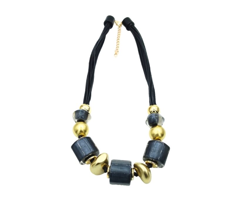 black-leather-cord-neckpiece-with-gold-balls-and-tubular-accessories