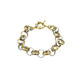Gold and Silver Chain Link Bracelet