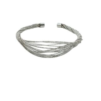 Silver Multi-Twined Cuff Bracelet